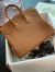 Hermes Birkin 25 Retourne Handmade Bag in Gold Togo Leather 