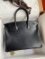 Hermes Birkin 30 Retourne Handmade Bag In Black Box Calfskin