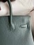 Hermes Birkin 30 Retourne Handmade Bag In Vert Cypres Chevre Mysore Leather 