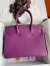 Hermes Birkin 30 Retourne Handmade Bag in Anemone Clemence Leather