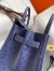 Hermes Birkin 30 Retourne Handmade Bag In Blue Iris Ostrich Leather