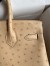 Hermes Birkin 30 Retourne Handmade Bag In Chai Ostrich Leather 