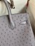 Hermes Birkin 30 Retourne Handmade Bag In Gris Agate Ostrich Leather 