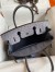Hermes Birkin 30 Retourne Handmade Bag In Gris Agate Ostrich Leather 