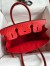 Hermes Birkin 30 Retourne Handmade Bag In Red Ostrich Leather