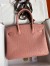 Hermes Birkin 30 Retourne Handmade Bag In Terre Cuite Ostrich Leather 