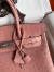 Hermes Birkin 30 Retourne Handmade Bag In Terre Cuite Ostrich Leather 
