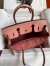Hermes Birkin 30 Retourne Handmade Bag In Terre Cuite Ostrich Leather 