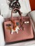 Hermes Birkin 30 Retourne Handmade Bag In Terre Cuite Ostrich Leather 