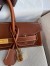 Hermes Birkin 30 Handmade Bag In Toile & Gold Swift Leather 