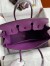 Hermes Birkin 35 Retourne Handmade Bag in Anemone Clemence Leather 