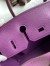 Hermes Birkin 35 Retourne Handmade Bag in Anemone Clemence Leather 