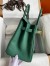 Hermes Birkin 35 Retourne Handmade Bag in Malachite Clemence Leather