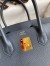 Hermes Birkin 35 Retourne Handmade Bag in Blue Nuit Epsom Calfskin