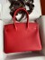 Hermes Birkin 35 Retourne Handmade Bag in Red Epsom Calfskin