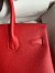 Hermes Birkin 35 Retourne Handmade Bag in Red Epsom Calfskin