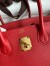 Hermes Birkin 35 Retourne Handmade Bag in Red Epsom Calfskin