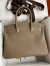 Hermes Birkin 35 Retourne Handmade Bag in Taupe Epsom Calfskin