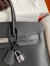 Hermes Birkin 35 Retourne Handmade Bag in Black Swift Leather 