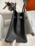 Hermes Birkin 35 Retourne Handmade Bag in Black Swift Leather 