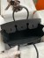 Hermes Birkin 35 Retourne Handmade Bag in Black Swift Leather 