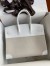 Hermes Birkin 35 Handmade Bag In Toile & White Clemence Leather 