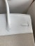 Hermes Birkin 35 Handmade Bag In Toile & White Clemence Leather 