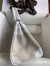 Hermes Birkin 35 Handmade Bag In Toile & White Clemence Leather 