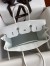 Hermes Birkin 35 Handmade Bag In Toile & White Clemence Leather 