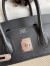 Hermes Birkin 35 Handmade Bag In Toile & Black Swift Leather 