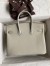 Hermes Touch Birkin 25 Bag in Pearl Grey Togo and Matte Alligator Leather 