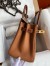 Hermes Touch Birkin 30 Bag In Gold Clemence and Shiny Niloticus Crocodile Skin 
