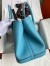 Hermes Garden Party 30 Handmade Bag in Blue de Nord Clemence Leather