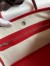 Hermes Garden Party 30 Handmade Bag in Red Clemence Leather