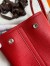 Hermes Garden Party 30 Handmade Bag in Red Clemence Leather