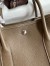 Hermes Garden Party 30 Handmade Bag in Taupe Clemence Leather 