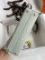 Hermes Kelly Mini II Sellier Handmade Bag In Gris Neve Matte Alligator Leather 