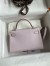 Hermes Kelly Mini II Sellier Handmade Bag in Mauve Pale Epsom Calfskin
