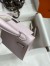Hermes Kelly Mini II Sellier Handmade Bag in Mauve Pale Epsom Calfskin