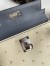 Hermes HSS Kelly Mini II Sellier Handmade Bag in Beton and Gris Agate Ostrich Leather
