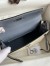 Hermes HSS Kelly Mini II Sellier Handmade Bag in Beton and Gris Agate Ostrich Leather