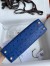 Hermes Kelly Mini II Sellier Handmade Bag in Blue Electric Ostrich Leather