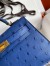 Hermes Kelly Mini II Sellier Handmade Bag in Blue Electric Ostrich Leather