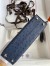 Hermes Kelly Mini II Sellier Handmade Bag in Blue de Malte Ostrich Leather