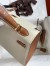 Hermes HSS Kelly Sellier 25 Bicolor Bag in Craie and Gold Epsom Calfskin