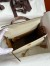 Hermes HSS Kelly Sellier 25 Bicolor Bag in Craie and Gold Epsom Calfskin