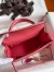 Hermes Kelly Sellier 25 Handmade Bag In Rose Lipstick Mysore Goatskin 