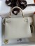 Hermes Kelly Retourne 25 Handmade Bag In Beton Clemence Leather 