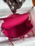 Hermes Kelly Retourne 25 Handmade Bag In Framboise Clemence Leather 