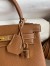 Hermes Kelly Retourne 25 Handmade Bag In Gold Clemence Leather